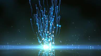 蓝色粒子背景视频视频的预览图